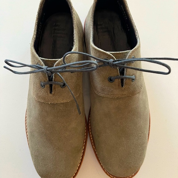 Helm Rancourt suede derby shoe, olive gray 9.5 - Picture 4 of 4